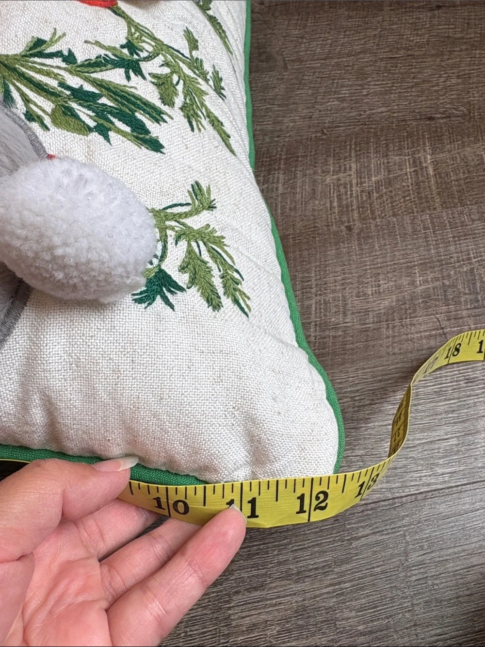 Pier 1 Imports Bunny Garden Lumbar Pillow Easter Decor Fuzzy Cotton Tail
